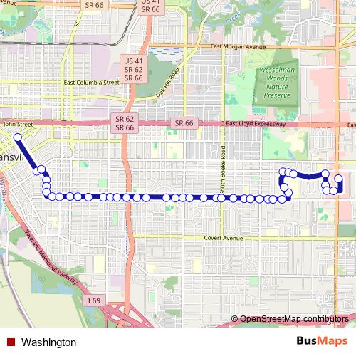 Washington bus Line Map