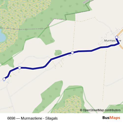 6698 bus Line Map