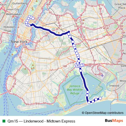 Qm15 bus Line Map