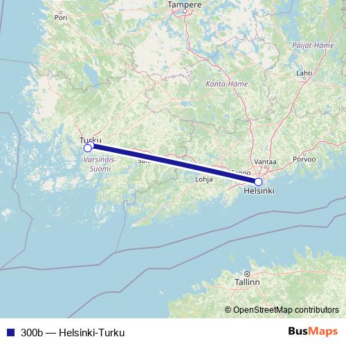 300b bus Line Map