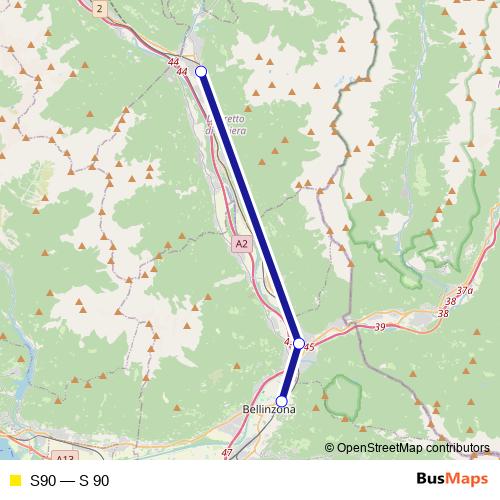 S90 rail Line Map