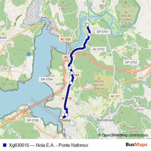 Xg630015 bus Line Map