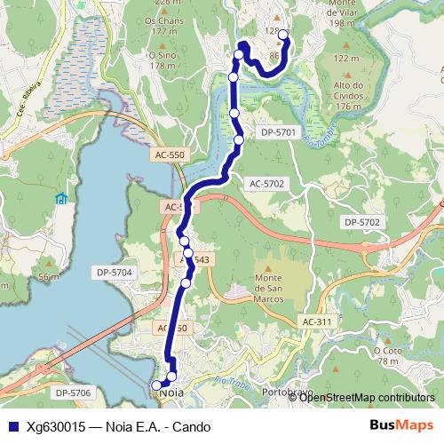 Xg630015 bus Line Map