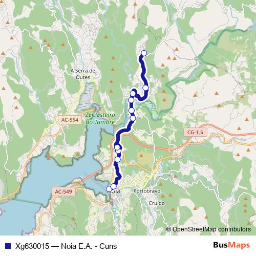 Xg630015 bus Line Map
