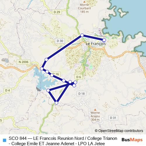 SCO 844 bus Line Map