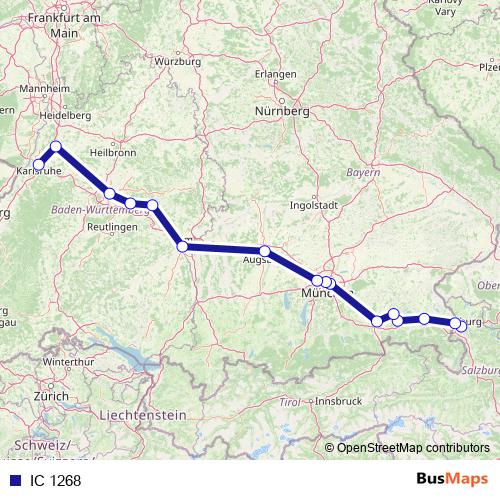 IC 1268 rail Line Map