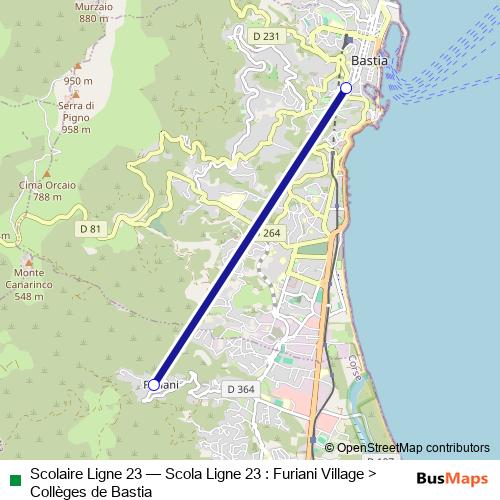 Scolaire Ligne 23 bus Line Map