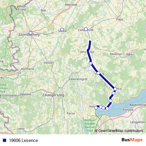19606 Lesence rail Line Map