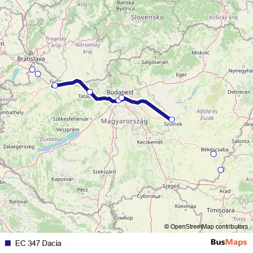 EC 347 Dacia rail Line Map