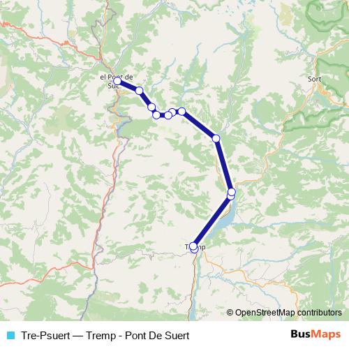 Tre-Psuert bus Line Map