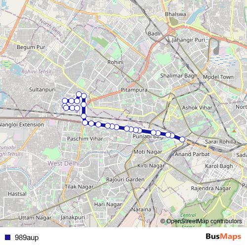 989aup bus Line Map
