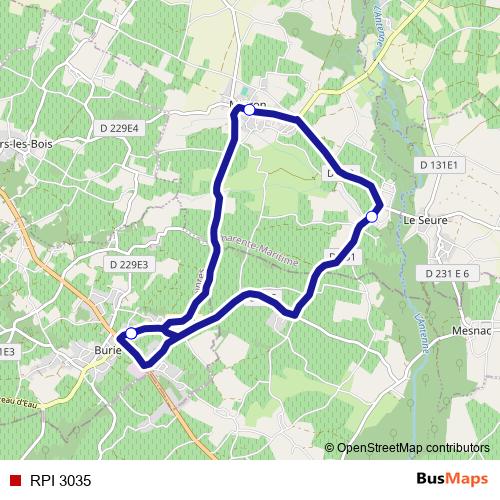RPI 3035 bus Line Map
