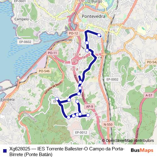 Xg628025 bus Line Map