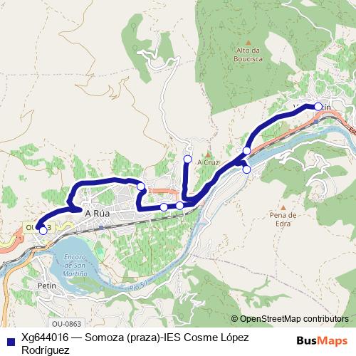 Xg644016 bus Line Map