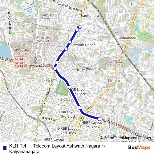KLN-Tcl bus Line Map
