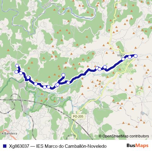 Xg863037 bus Line Map