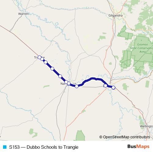 S153 bus Line Map