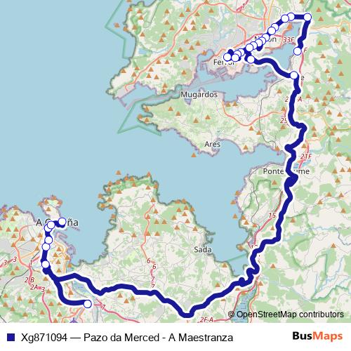Xg871094 bus Line Map