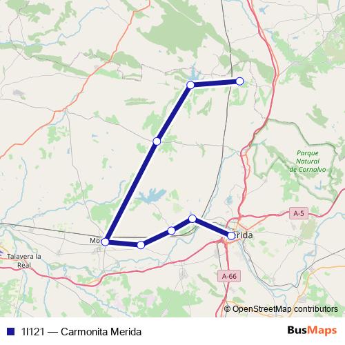 1l121 bus Line Map