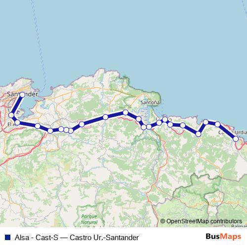 Alsa - Cast-S bus Line Map