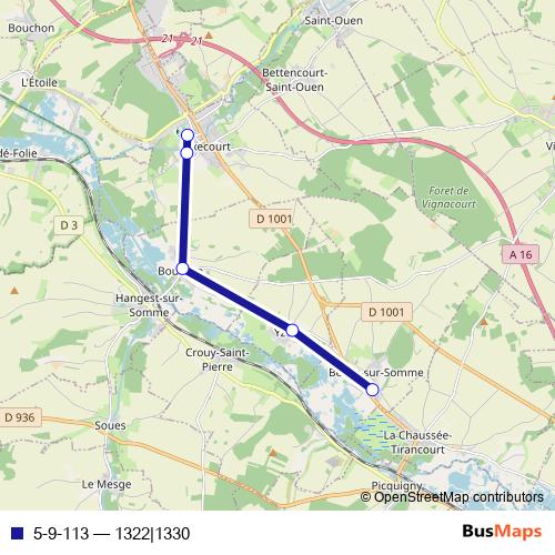 5-9-113 bus Line Map