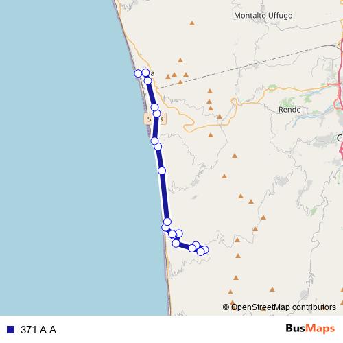 371 A A bus Line Map