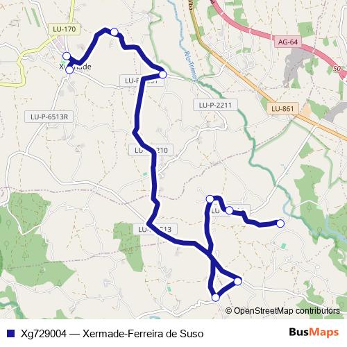 Xg729004 bus Line Map