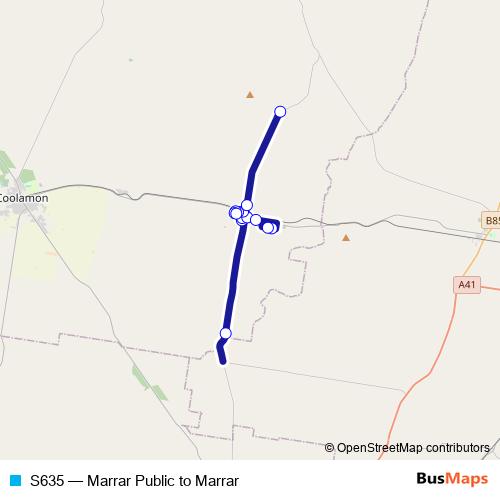 S635 bus Line Map