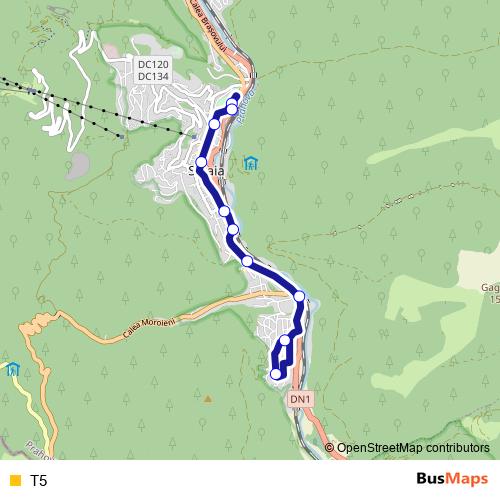 T5 bus Line Map