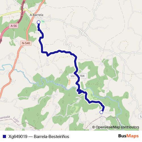 Xg649019 bus Line Map