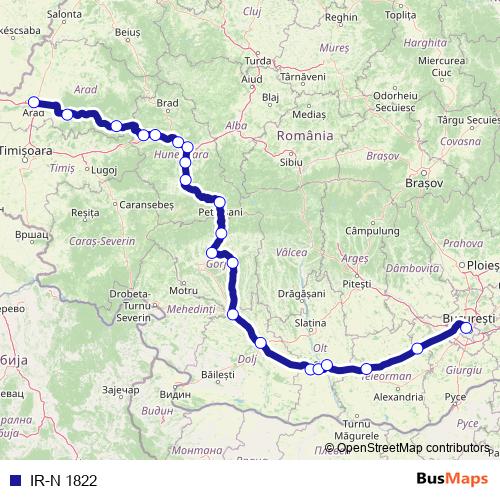 IR-N 1822 rail Line Map