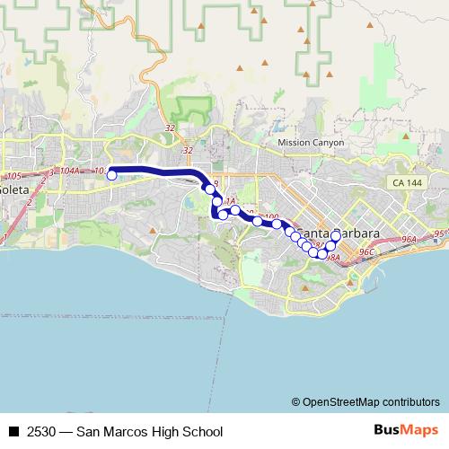 2530 bus Line Map
