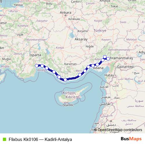Flixbus Kk0106 bus Line Map
