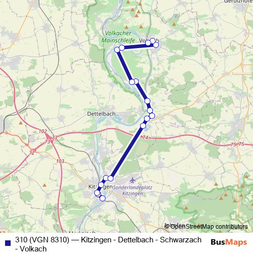 310 (VGN 8310) bus Line Map