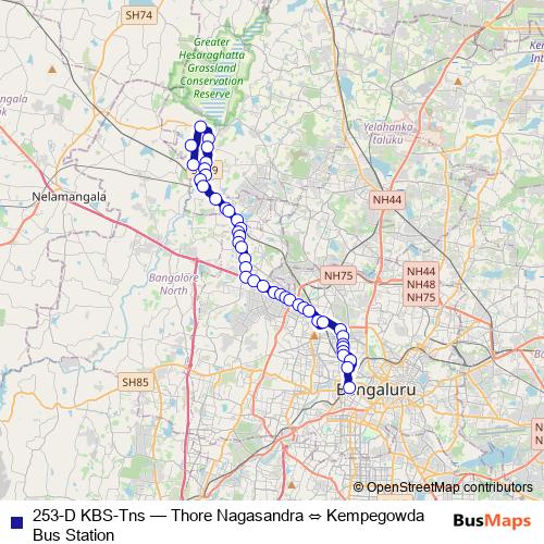 253-D KBS-Tns bus Line Map