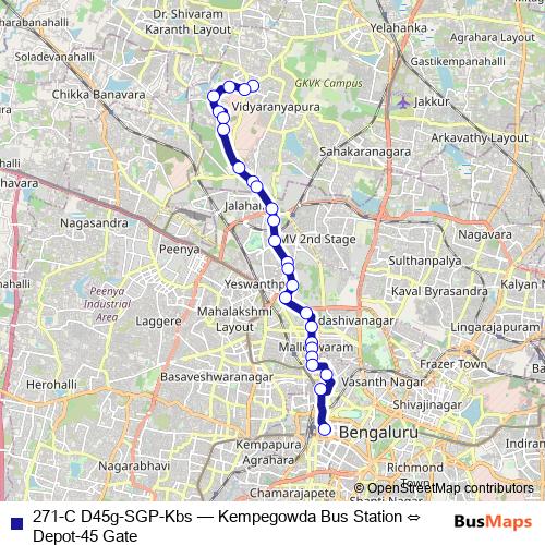 271-C D45g-SGP-Kbs bus Line Map
