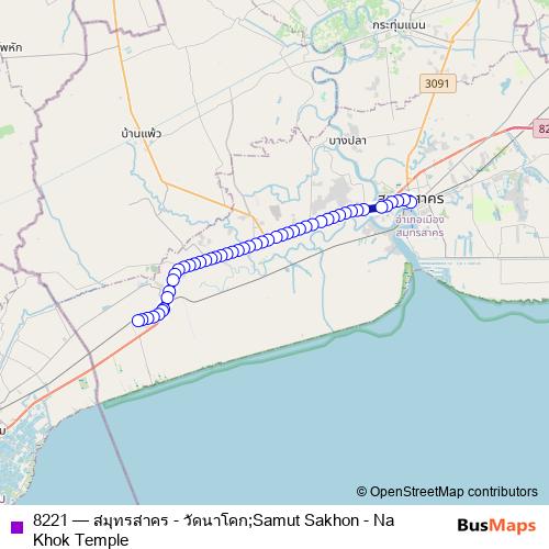 8221 bus Line Map