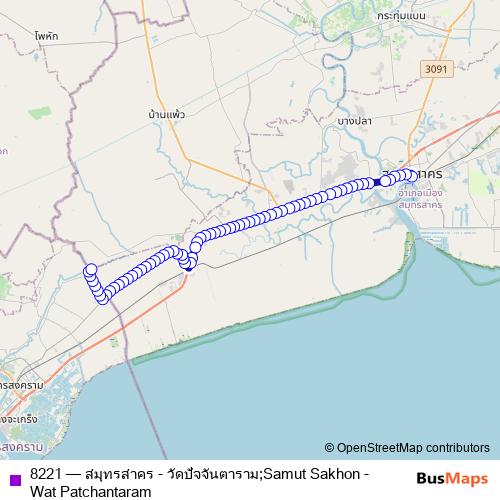 8221 bus Line Map