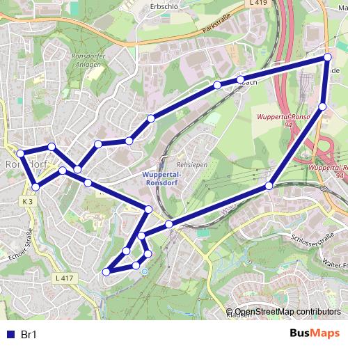 Br1 bus Line Map