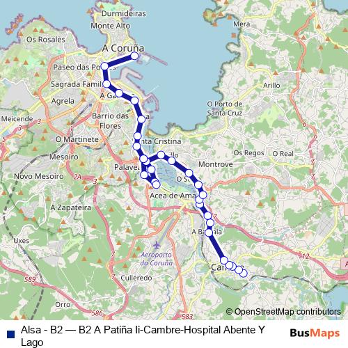 Alsa - B2 bus Line Map