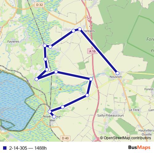 2-14-305 bus Line Map