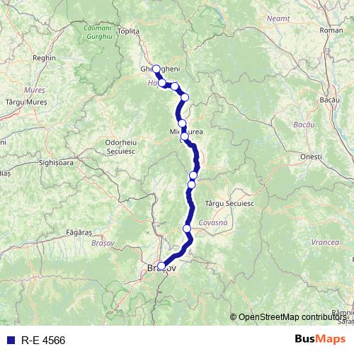 R-E 4566 rail Line Map