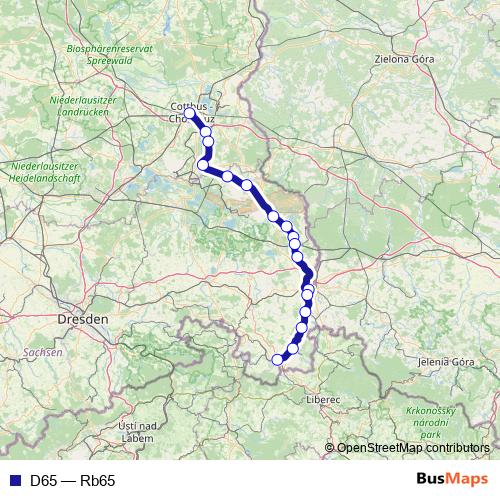 D65 rail Line Map