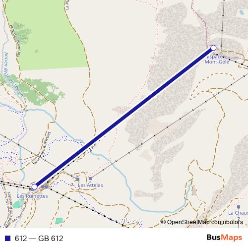 612 cable-car Line Map