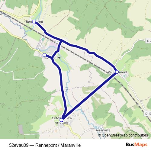 52evau09 bus Line Map