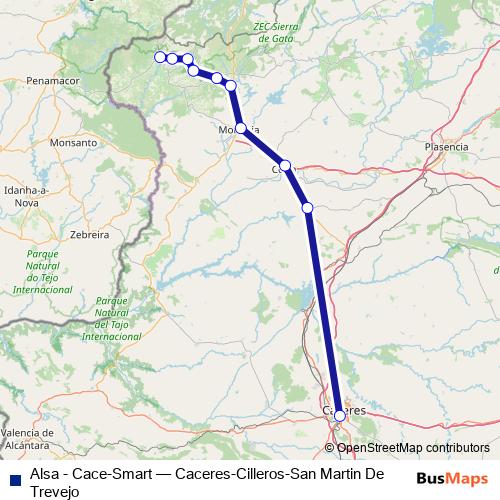 Alsa - Cace-Smart bus Line Map