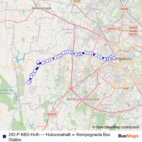 242-P KBS-Hvlh bus Line Map