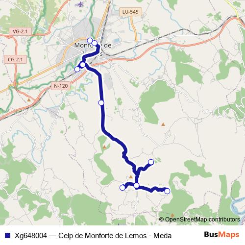 Xg648004 bus Line Map