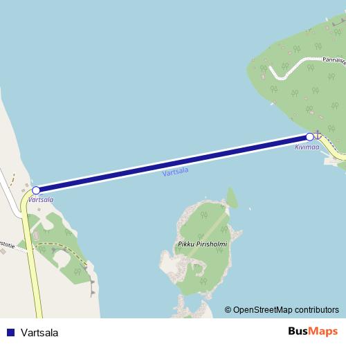 Vartsala ferry Line Map
