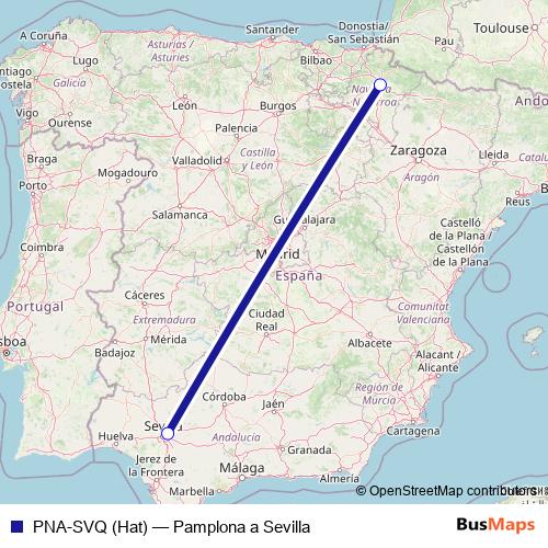 PNA-SVQ (Hat) air Line Map